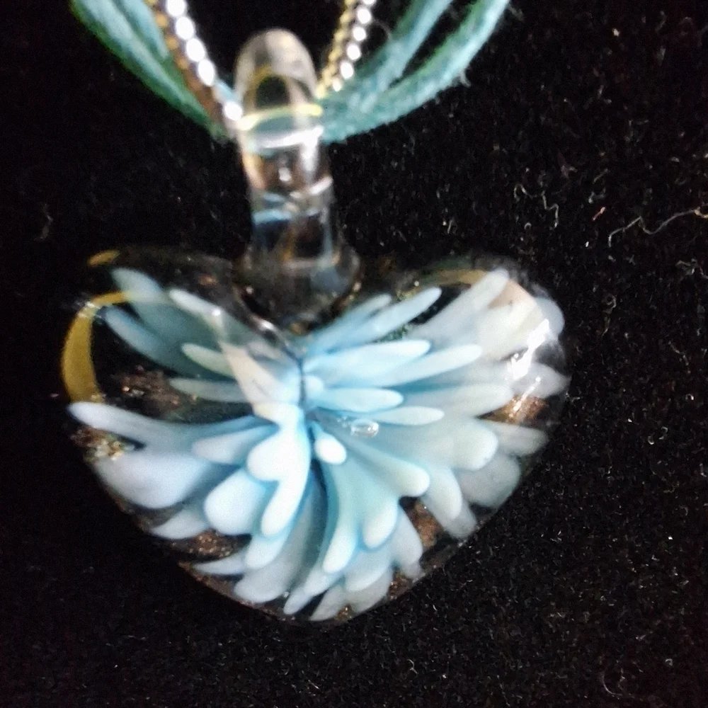 Art Glass Heart Necklace